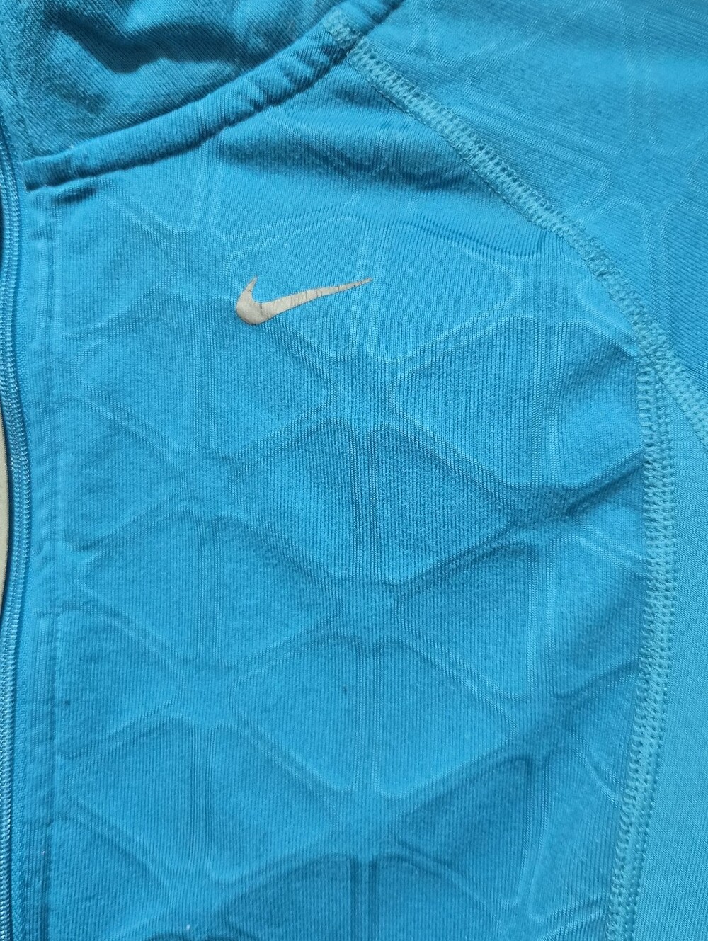 Nike Women’s Running Dri-Fit Turquoise Blue Half-Zip Long Sleeve Top Size M - Picture 2 of 11